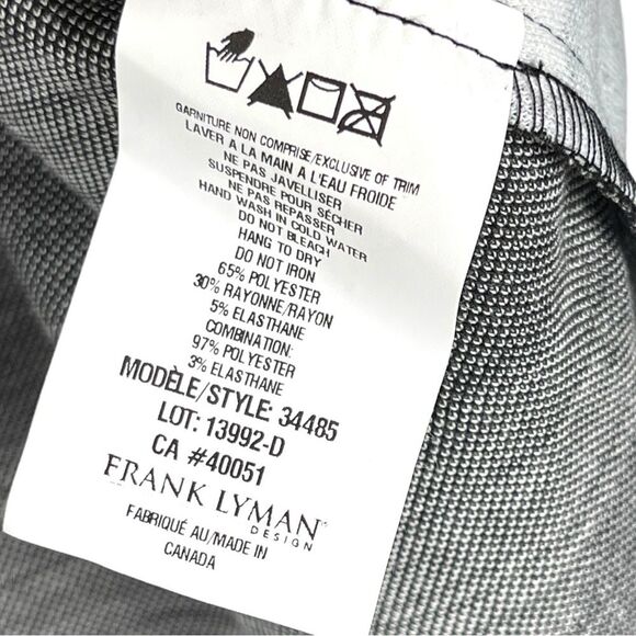 Frank Lyman Design Black Leopard Jacquard Mixed Media Cardigan Sweater Size 6 - Picture 4 of 6